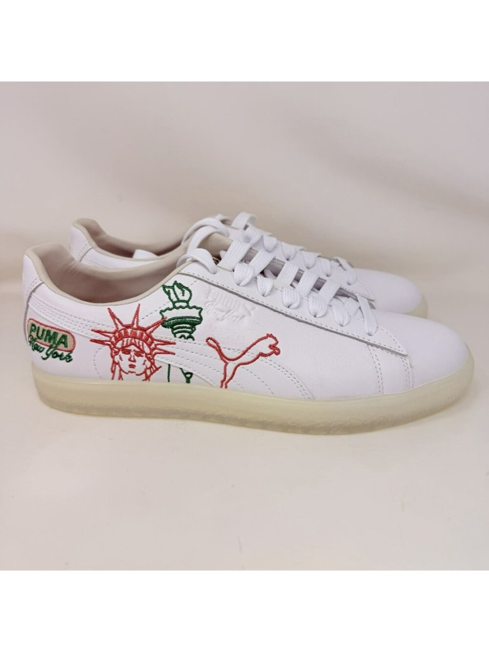 Puma Clyde EMBD New York City Flagship Shoes White Men’s Size 10 Missing Lid